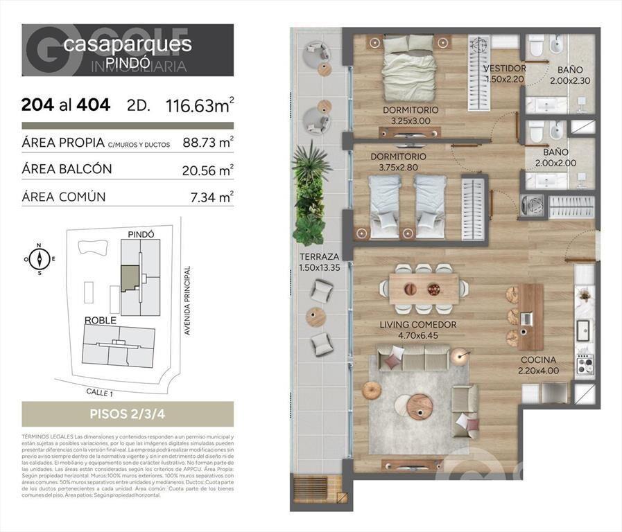 Venta apartamento en Barrio Parques - Carrasco Norte CASA P