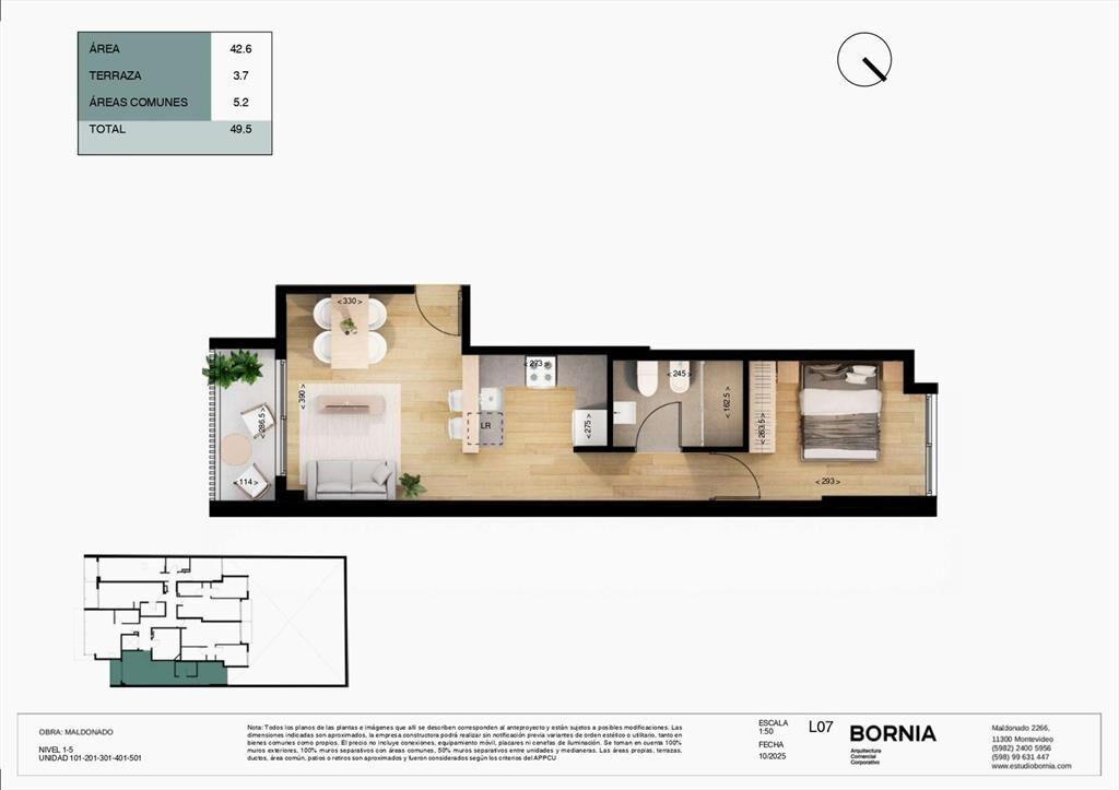 Venta Apartamento 1 Dormitorio en Cordon
