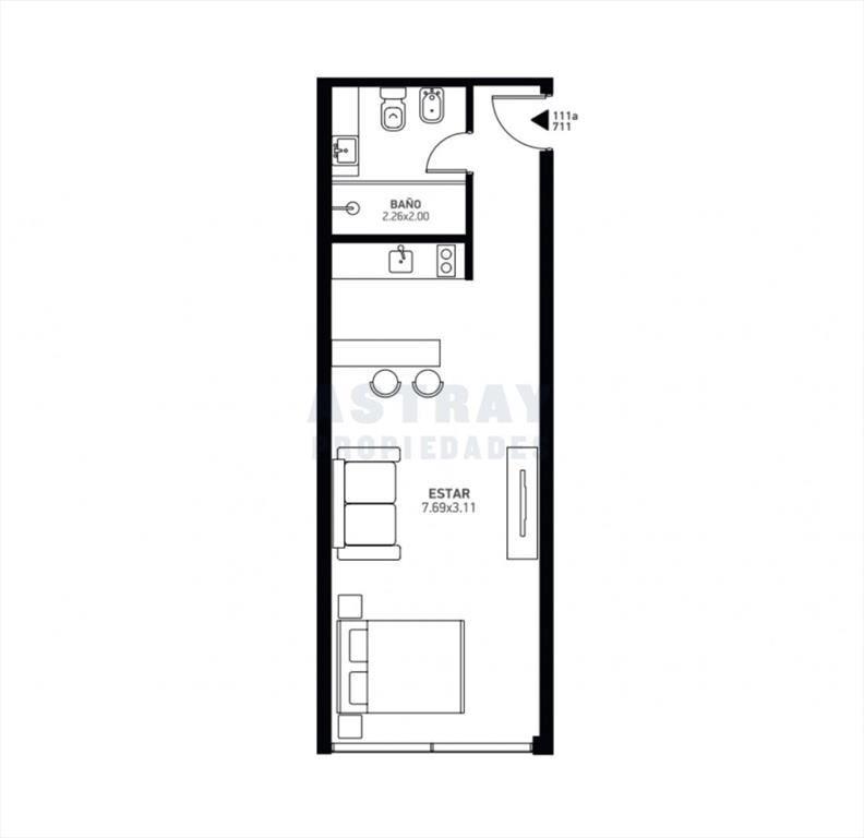 Venta MONOAMBIENTE MALVIN, MONTEVIDEO REF.: 808...