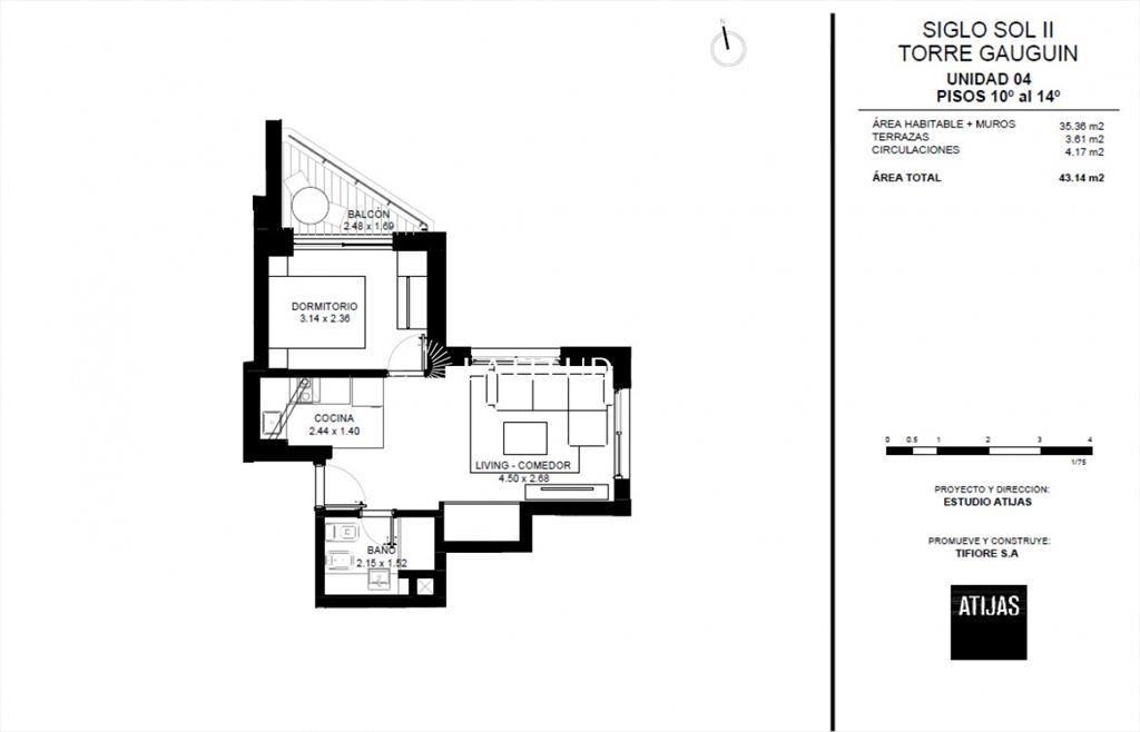 Apartamento en venta 1 dormitorio
