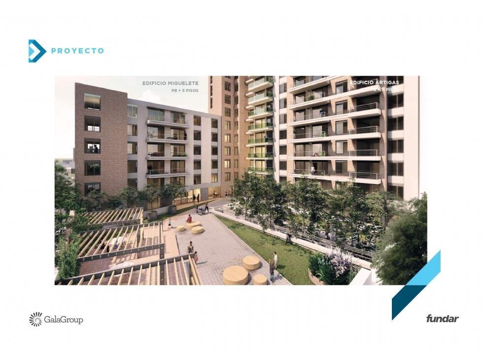 va293 venta Apto Gala Pop 1 Dormitorio Tres Cruces