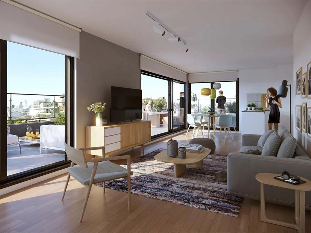 Venta de apartamento de 1 dormitorio al frente con terraza,