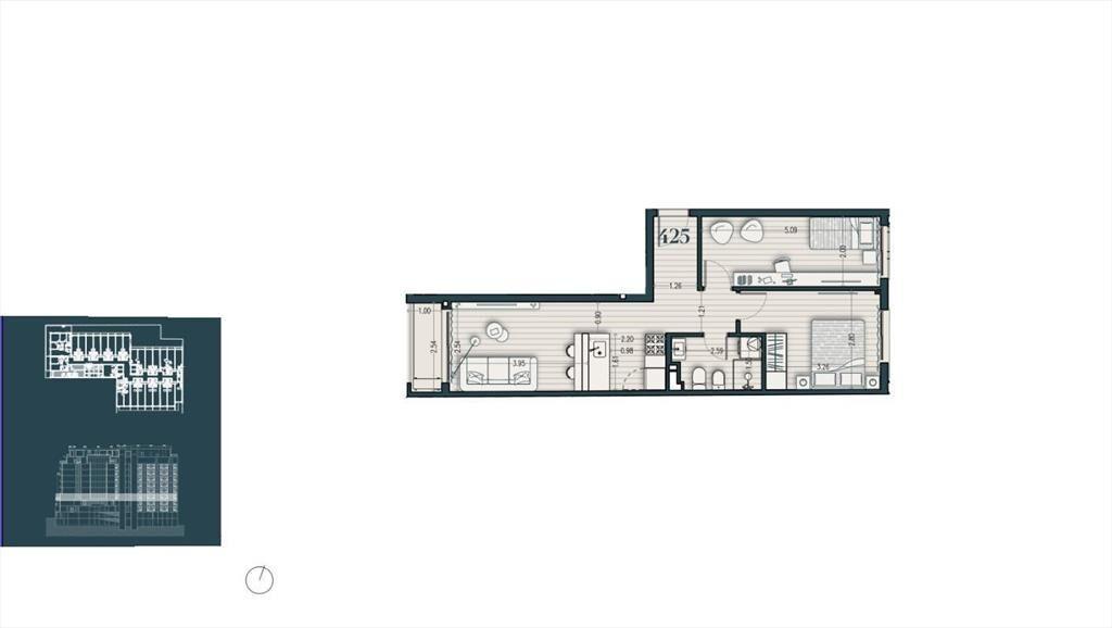 Venta apartamento de dos dormitorios en Parque Rodó - 425