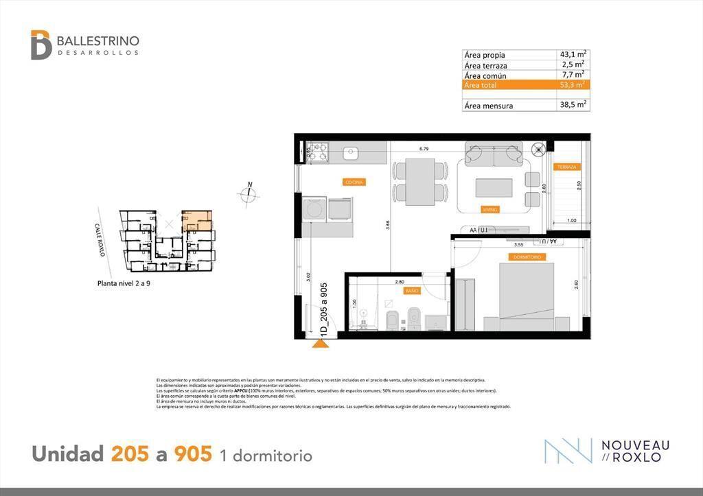 Venta Apartamento 1 Dormitorio en Cordón