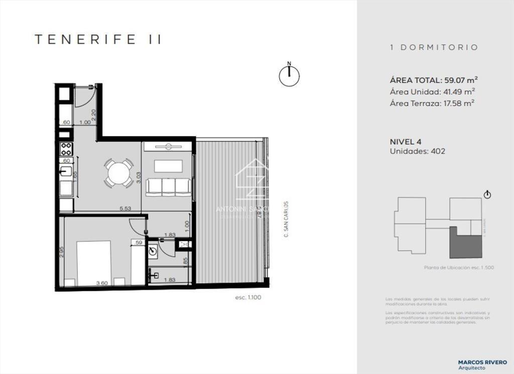 Venta apartamento dos dormitorios Maldonado