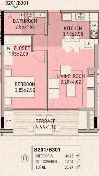 Apartamento en Venta 1 Dormitorio en La Guadalupe, La Bar...