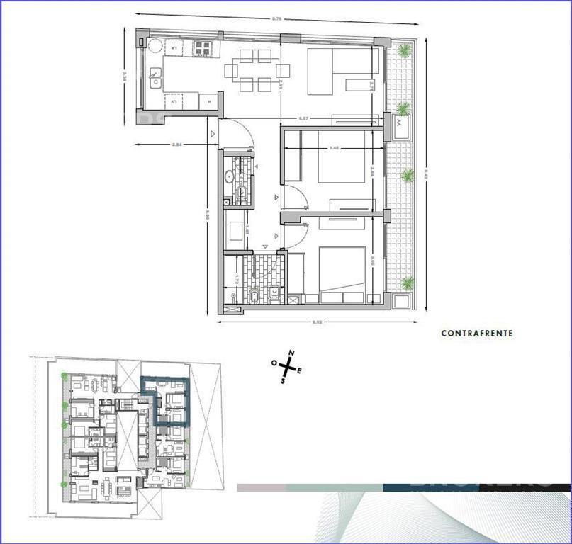 Apartamento  de dos dormitorios en venta en Pocitos - 1005