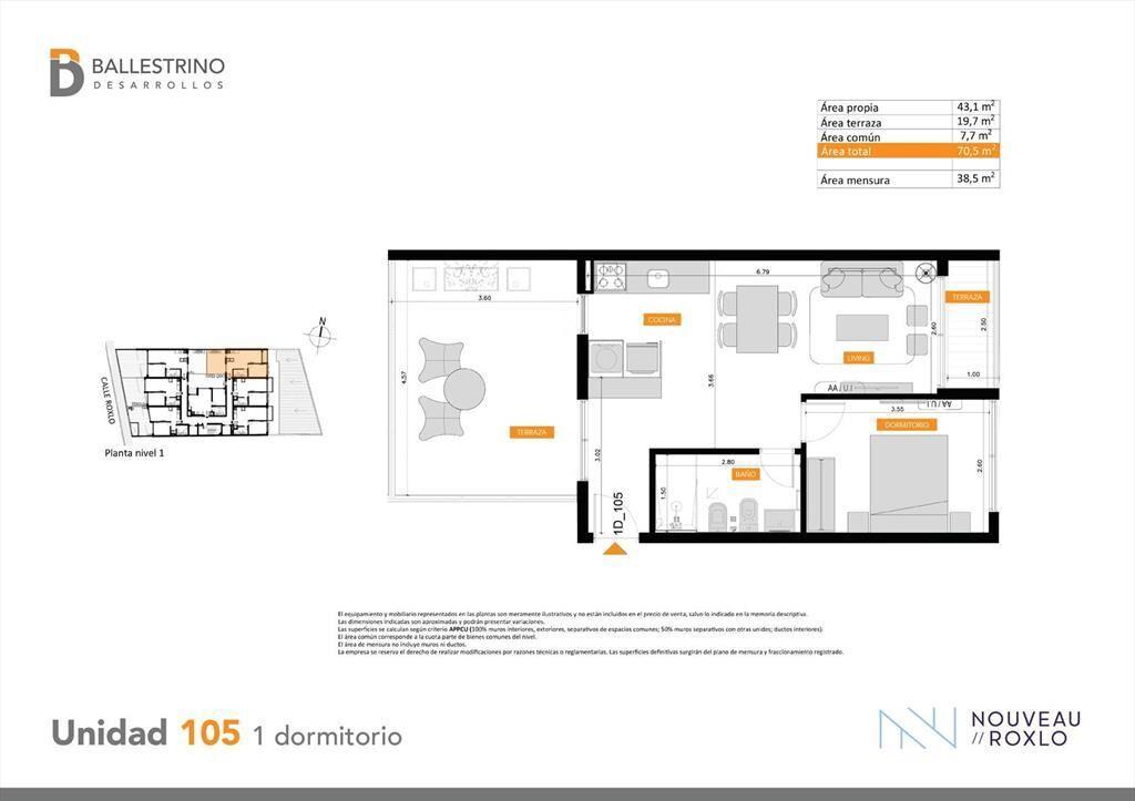 Venta Apartamento 1 Dormitorio en Cordón