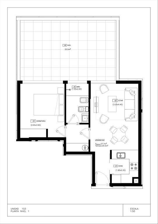 VENTA DE APARTAMENTO MALVIN 1 DORMITORIO CON PATIO. ENTREGA
