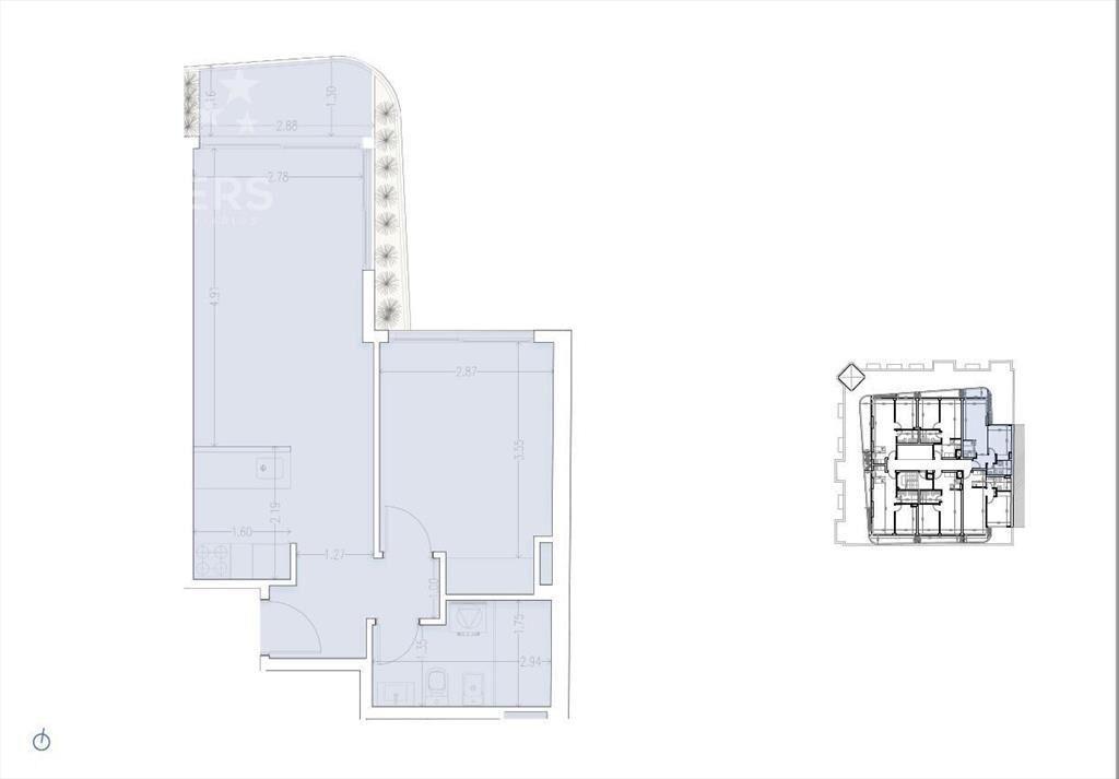 Apartamento de un dormitorio en venta en Palermo -603