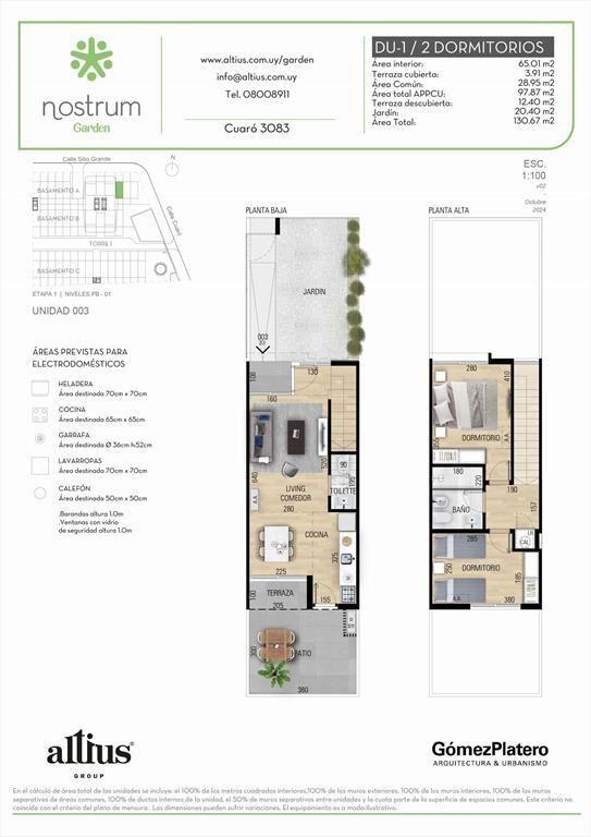 VENTA DUPLEX 2 DORMITORIOS NOSTRUM GARDEN PRADO