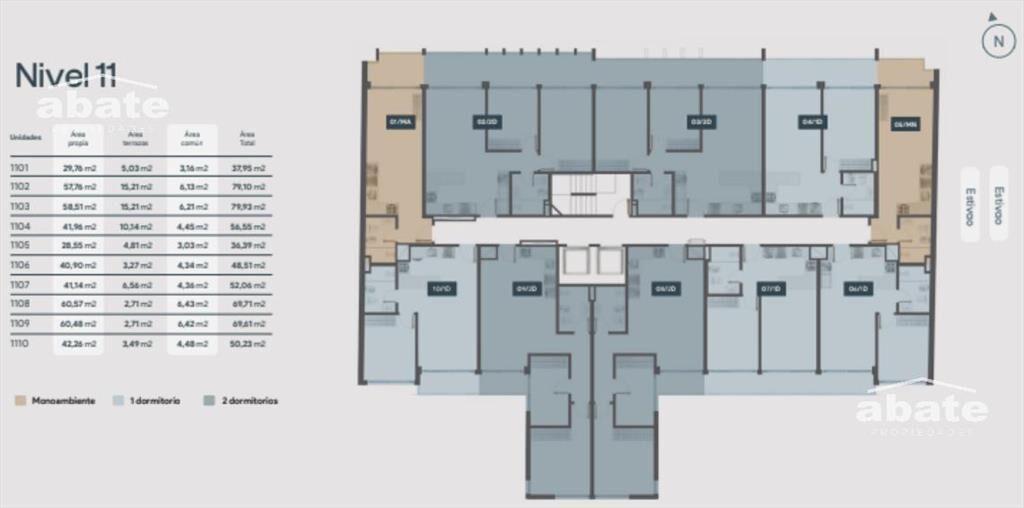 Apartamento 1 dormitorio con gran terraza A ESTRENAR en Par