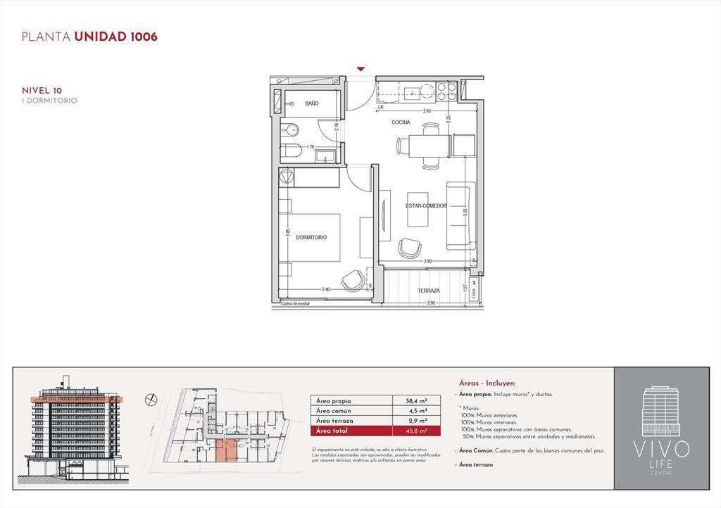 Venta Apartamento 1 Dormitorio en Centro