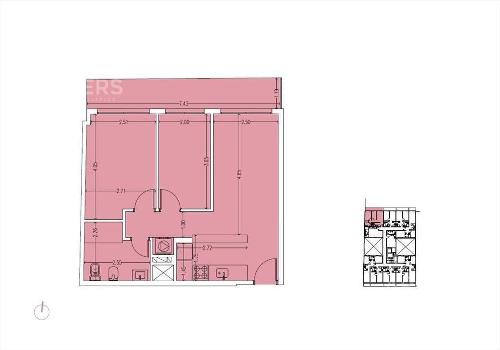 Apartamento de dos dormitorios en venta en  Cordón - 207