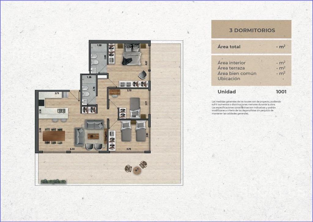 Apartamento penthouse de tres dormitorios en venta en Pocit