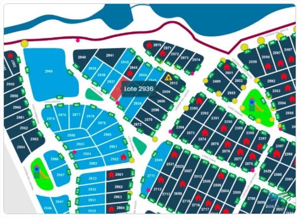 venta de terreno de 1.325 m2 en club del lago