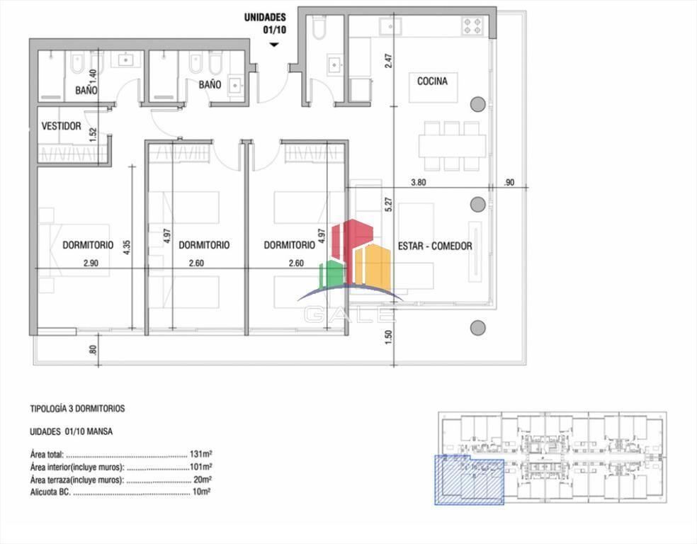 En venta apartamento en Brava de 2 dormitorios,