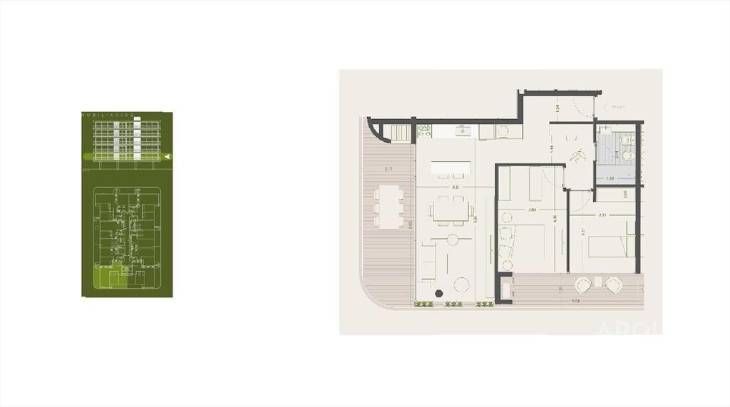 Apartamento de dos dormitorios en venta en Ciudad de la Cos
