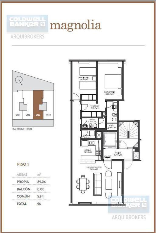 Apartamento de 2 dormitorios con garaje en venta en Punta