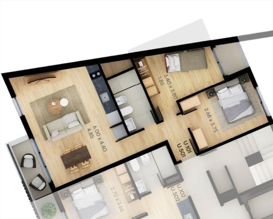 Venta Apto a Estrenar 2 Dorm balcón, Parque Batlle