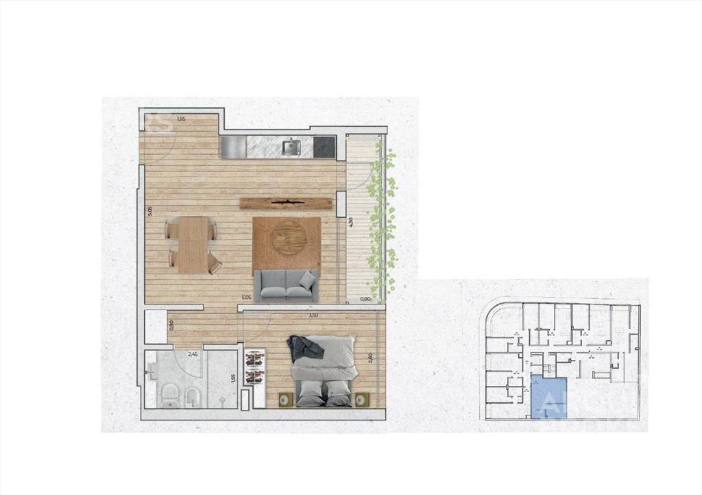 Apartamento de un dormitorio en venta en Pocitos Nuevo - 40