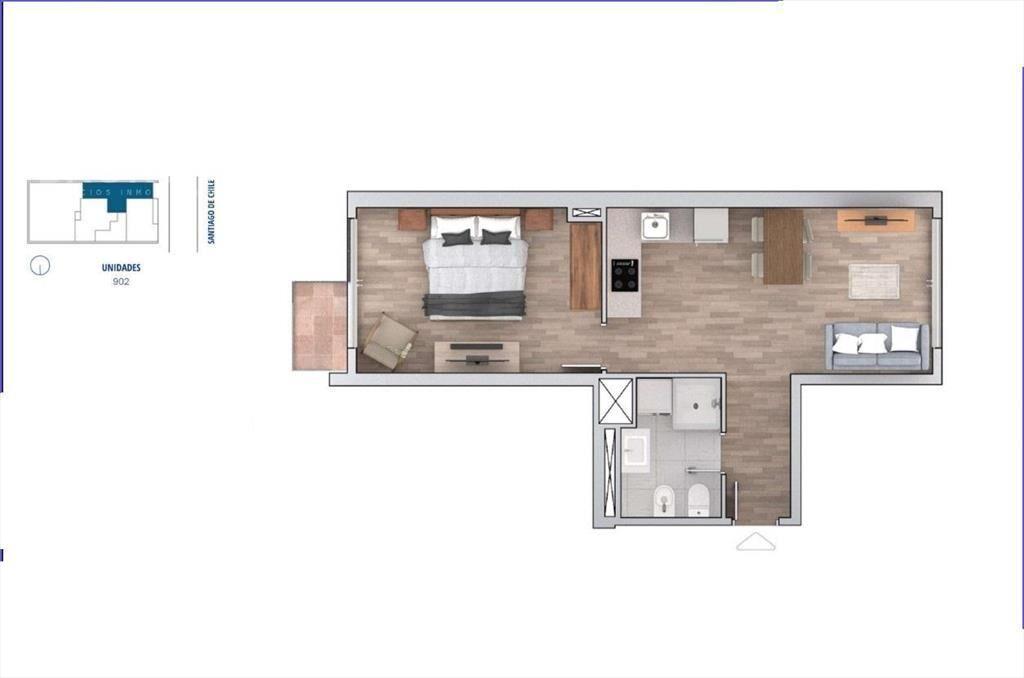 Apartamento de un dormitorio en venta en Centro - 902