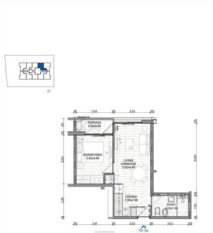 Apartamento de un dormitorio en venta en La Blanqueada - 9