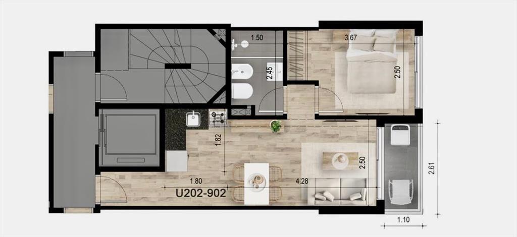 Venta Apartamento 1 dormitorio a estrenar Centro