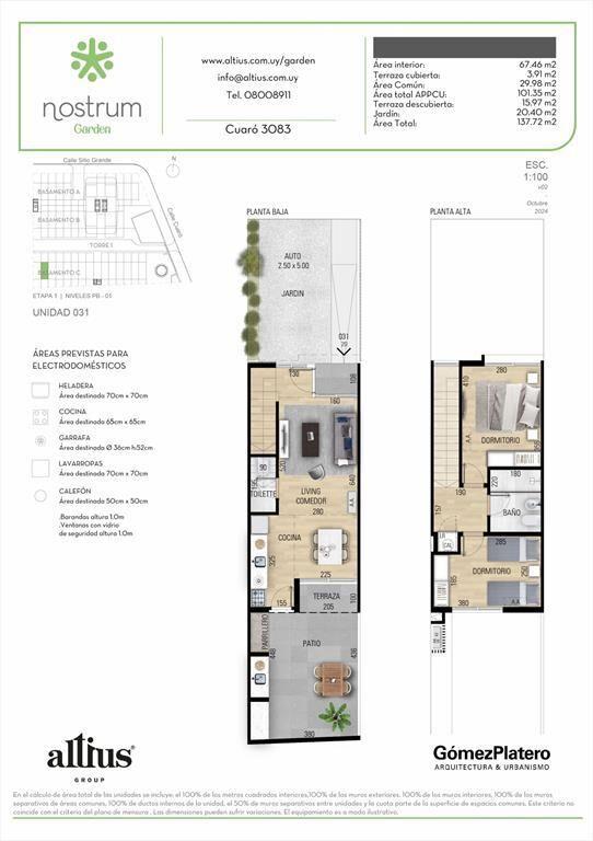 VENTA DUPLEX 2 DORMITORIOS NOSTRUM GARDEN PRADO