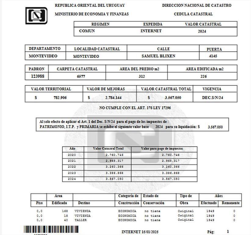 Venta de Terreno en Malvín Sur.