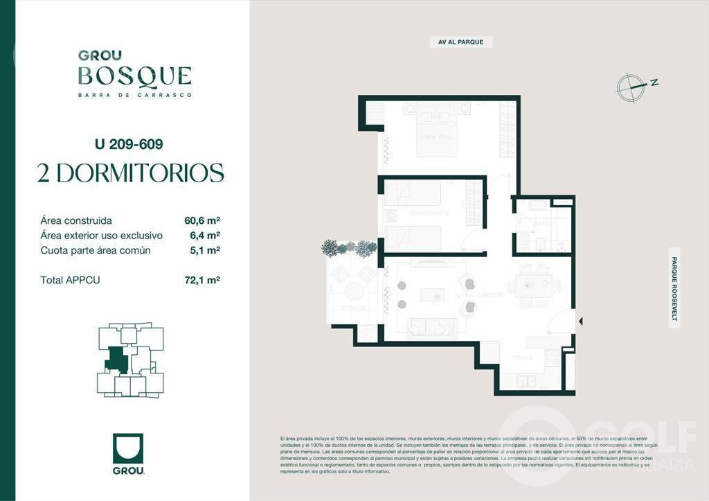 Venta de Apartamento de 2 Dormitorios en Barra de Carrasco