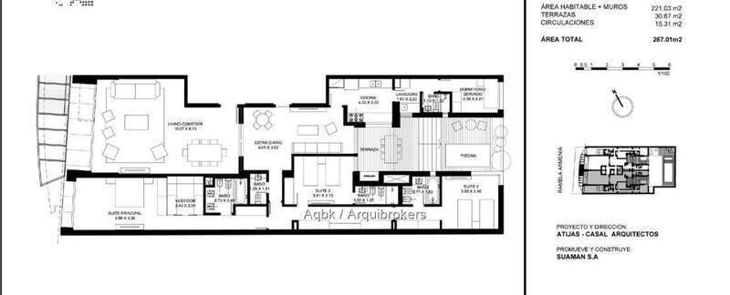 Apartamento 3 dormitorios con 3 garajes en en Rambla del