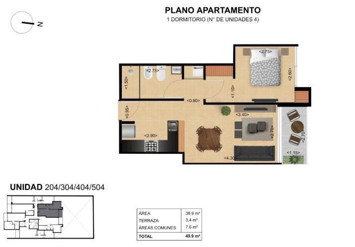 Venta Apartamento 1 Dormitorio
