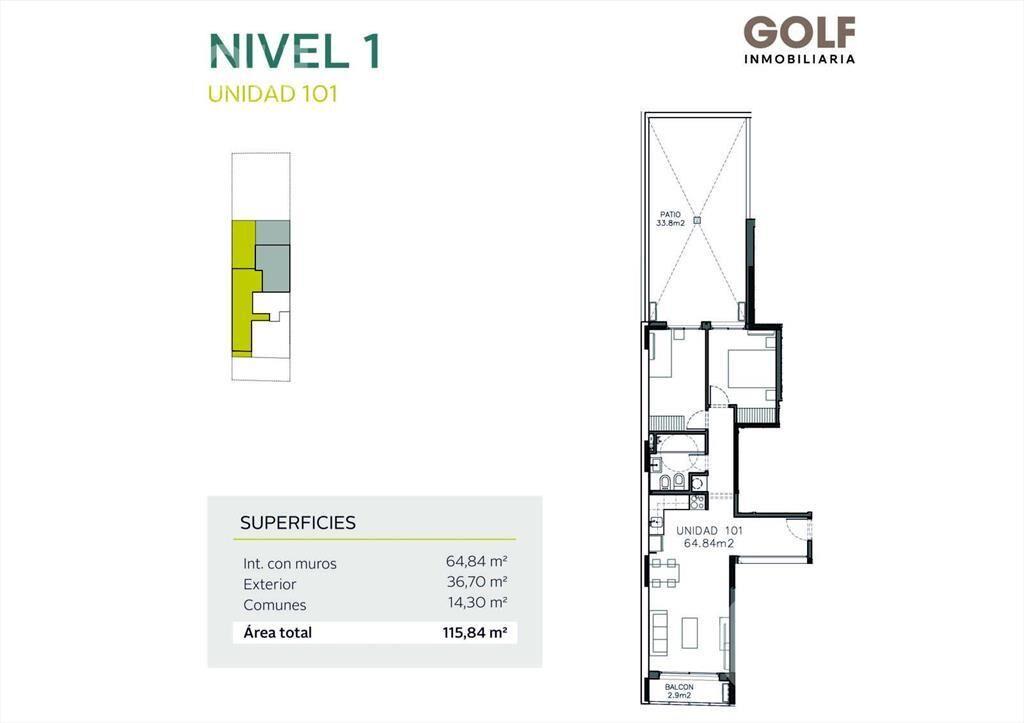 Venta de apartamento de 2 dormitorios en La Blanqueada
