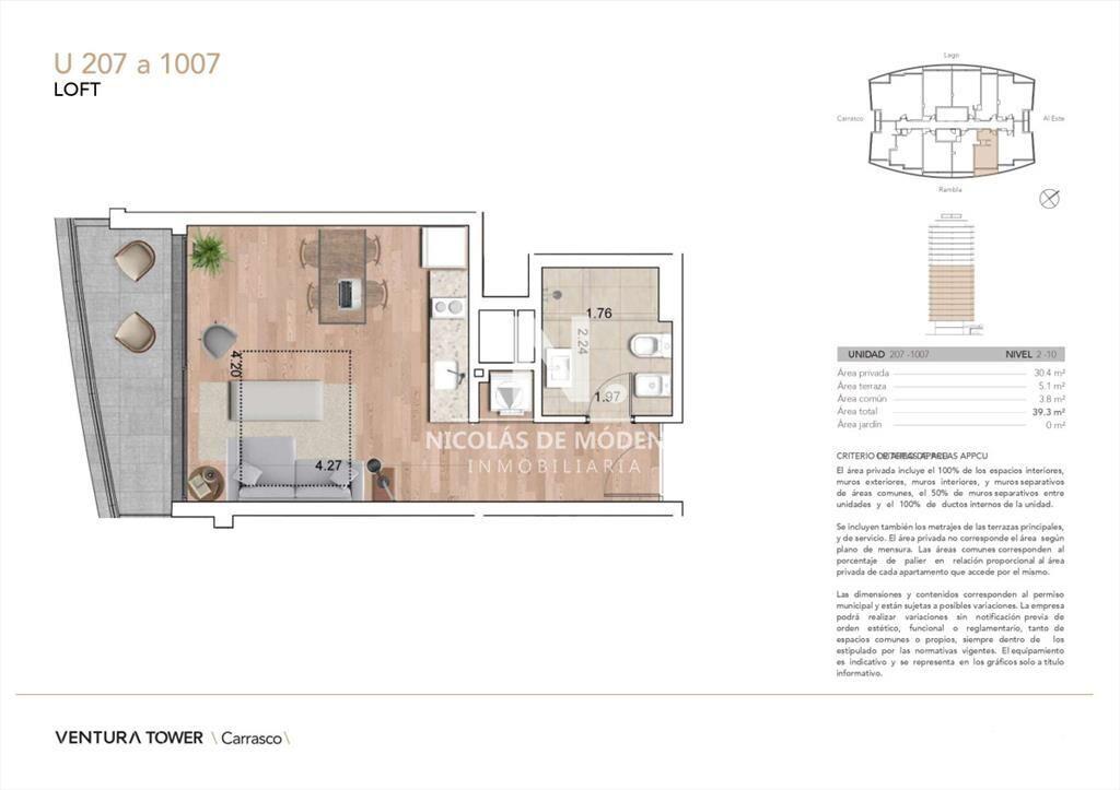 Venta Apartamento de 1 Dormitorio proximo a Con