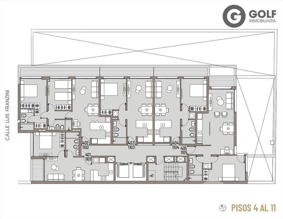 Venta Apartamento 1 dormitorio con terraza- Pocitos