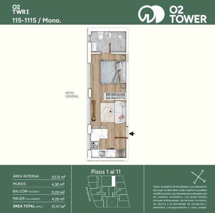 Venta de Apartamento Monoambiente en Parque batlle