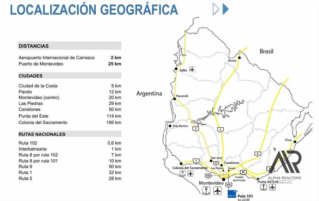 Terreno en venta Ruta 101 de 7,43 hectáreas en Empalme N...