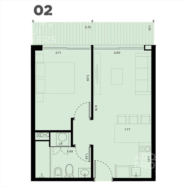 Apartamento de un dormitorio en venta en La Blanqueada - 10
