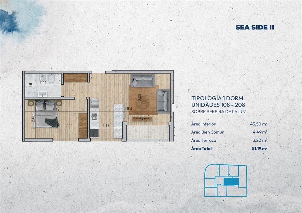 Venta Apartamento 1 Dormitorio en Pocitos Nuevo