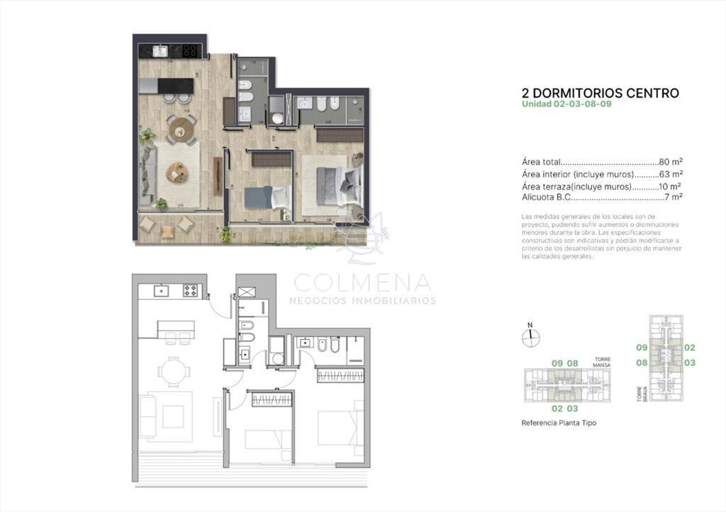 TORRES DEL ESTE | 2 dorm 2 baños desarrollo de lujo en Av.
