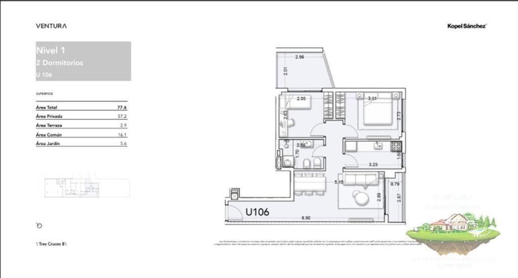 APARTAMENTO 2 Dorm. , LA BLANQUEADA, en PROMOCIÓN !!