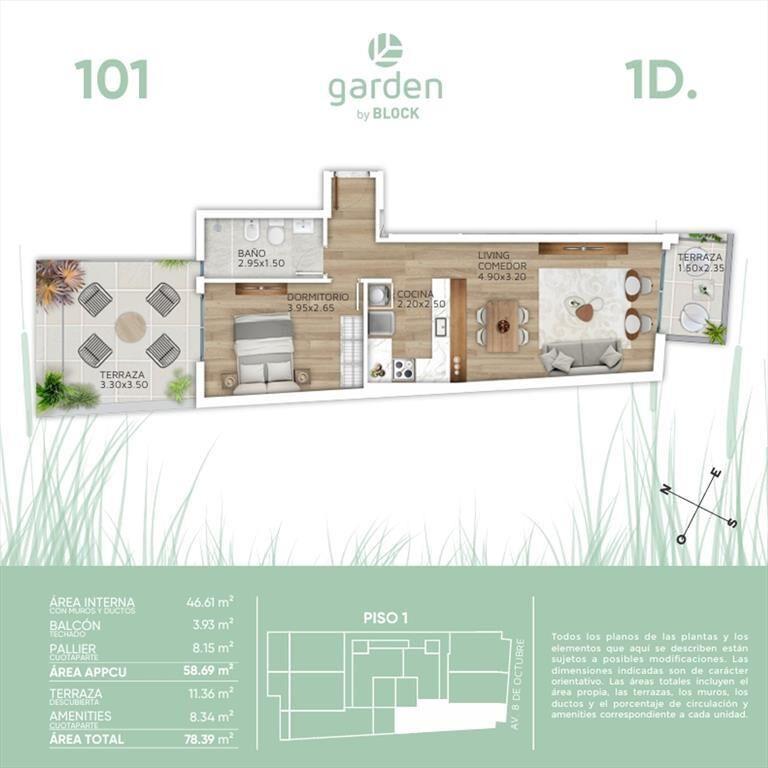Venta Apartamento 1 Dormitorio Patio La Blanqueada
