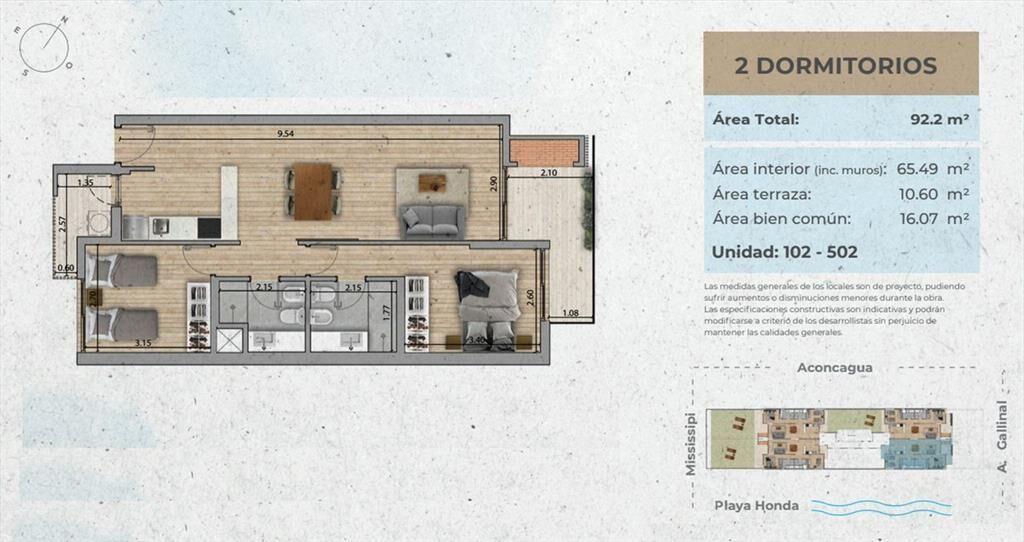 VENTA Apartamento MALVÍN 2 dormitorios balcón POZO