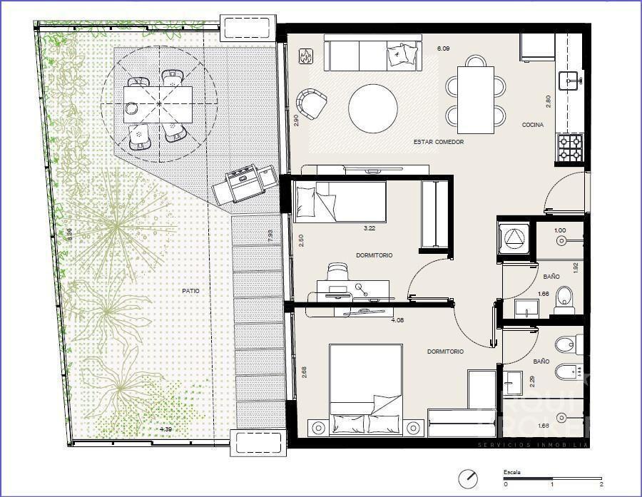Apartamento de dos dormitorios en venta en Buceo - 103