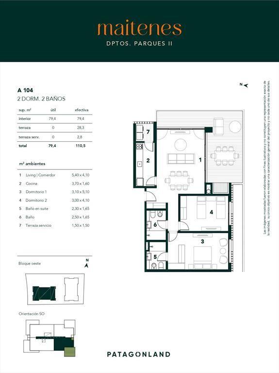 Venta de Apartamento con 2 dormitorios en Barrio parques - E