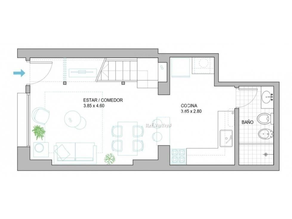 2178/2 Venta Duplex 2 dorm Aguada Terraza Parrillero