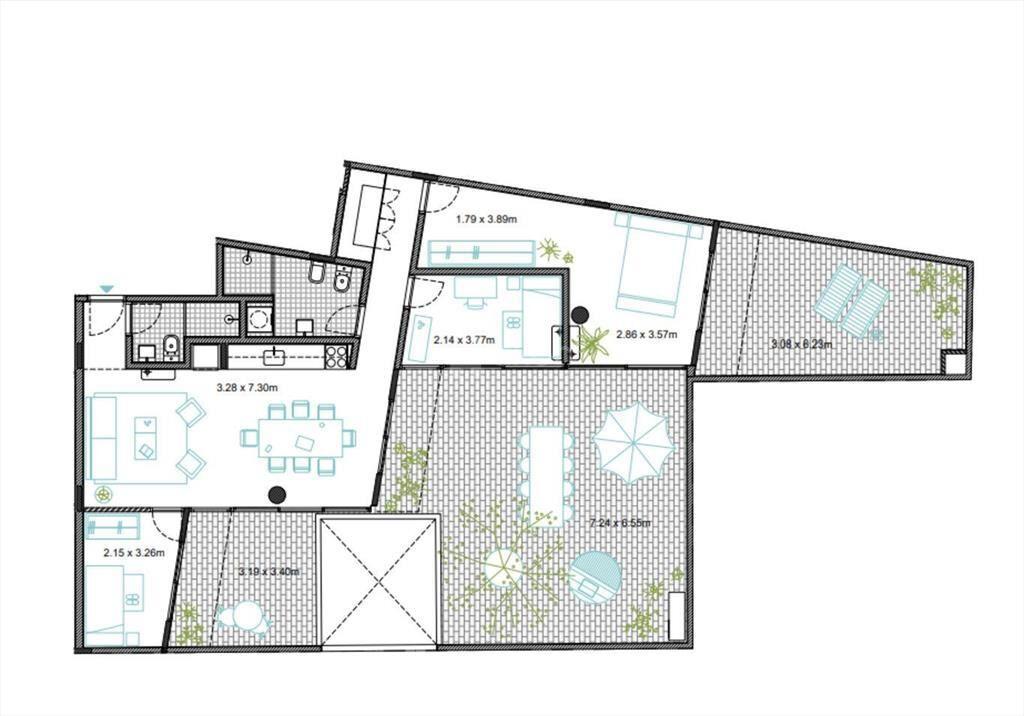 VENTA APARTAMENTO 3 DORMITORIOS EN POZO PALERMO