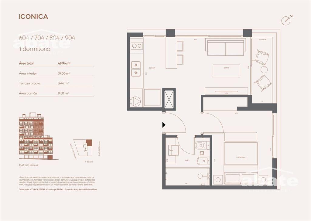 Venta apartamento 1 dormitorio en Pocitos Nuevo
