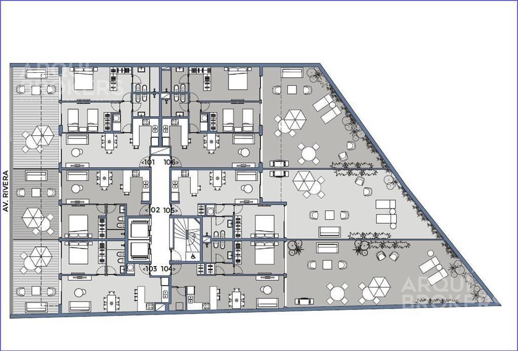 Apartamento de un dormitorio en venta en Pocitos - 104